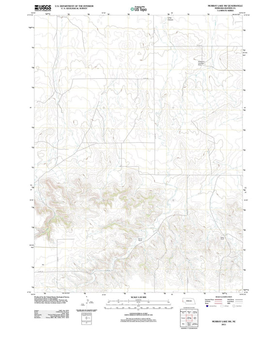 2011 Murray Lake, NE - Nebraska - USGS Topographic Map v3