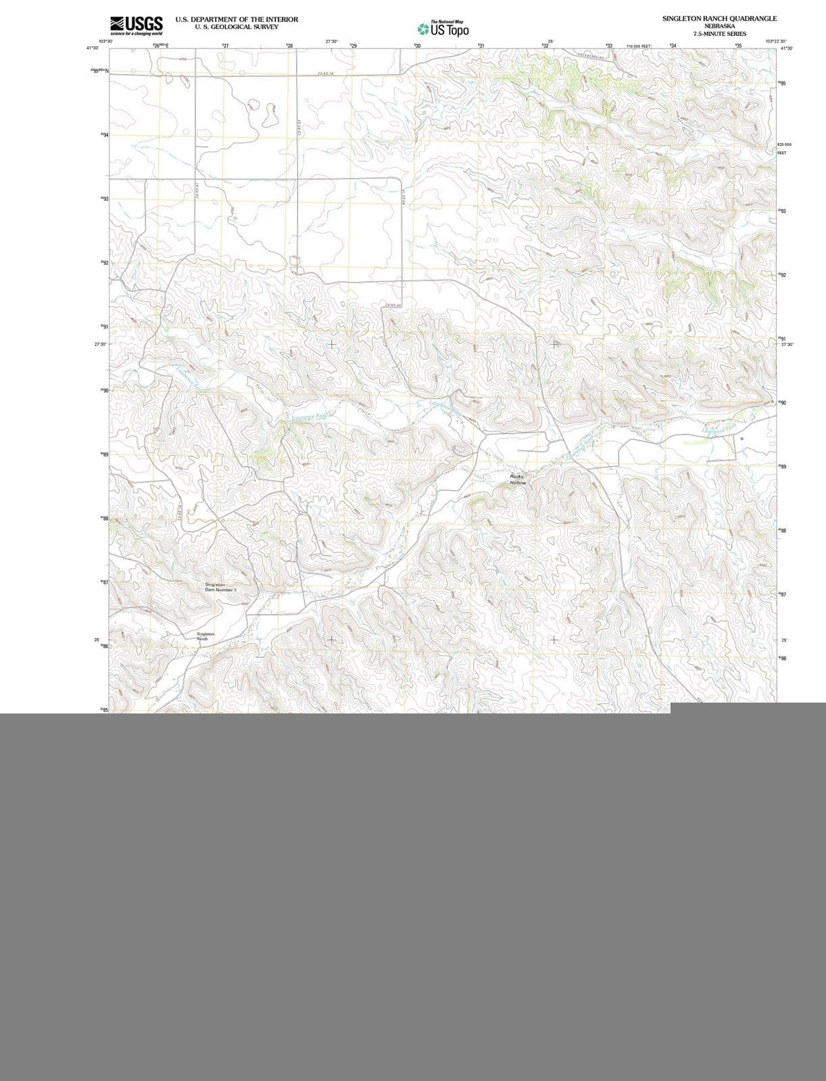2011 Singleton Ranch, NE - Nebraska - USGS Topographic Map
