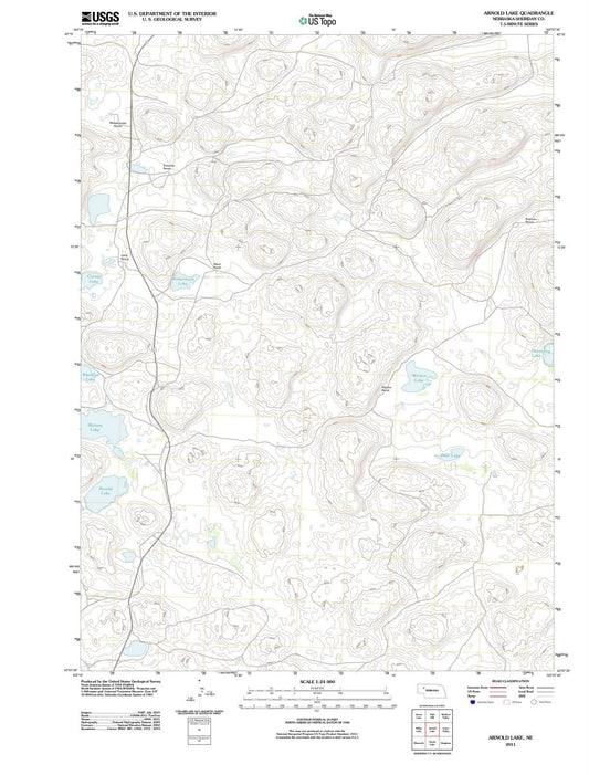 2011 Arnold Lake, NE - Nebraska - USGS Topographic Map