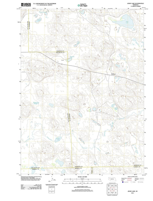 2011 Jesse Lake, NE - Nebraska - USGS Topographic Map