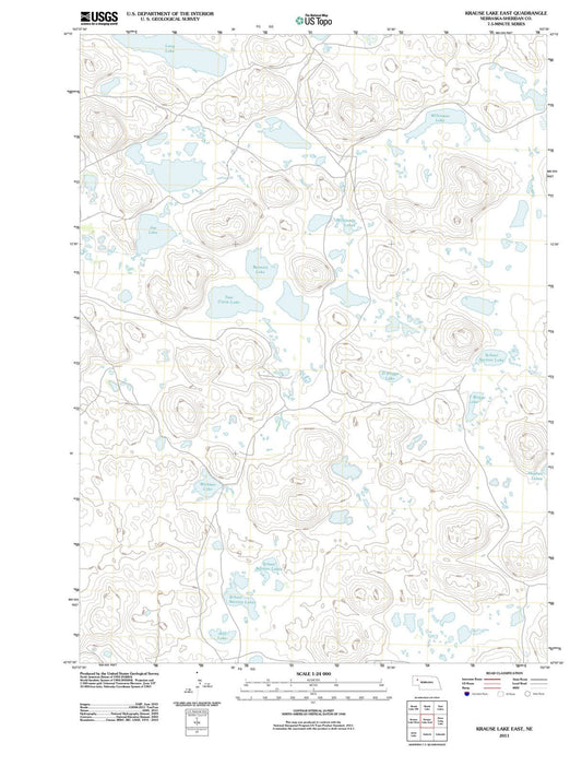 2011 Krause Lake East, NE - Nebraska - USGS Topographic Map