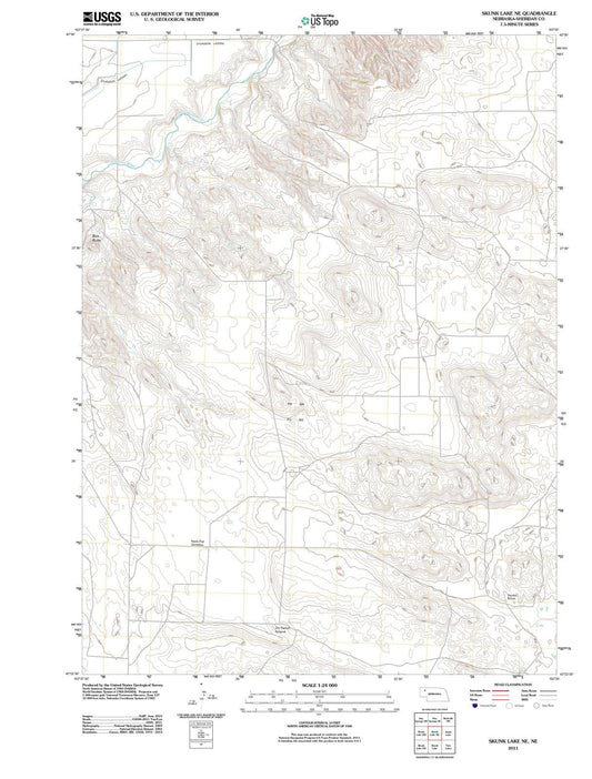 2011 Skunk Lake, NE - Nebraska - USGS Topographic Map