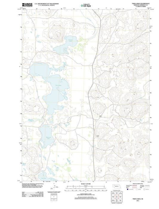 2011 Twin Lakes, NE - Nebraska - USGS Topographic Map
