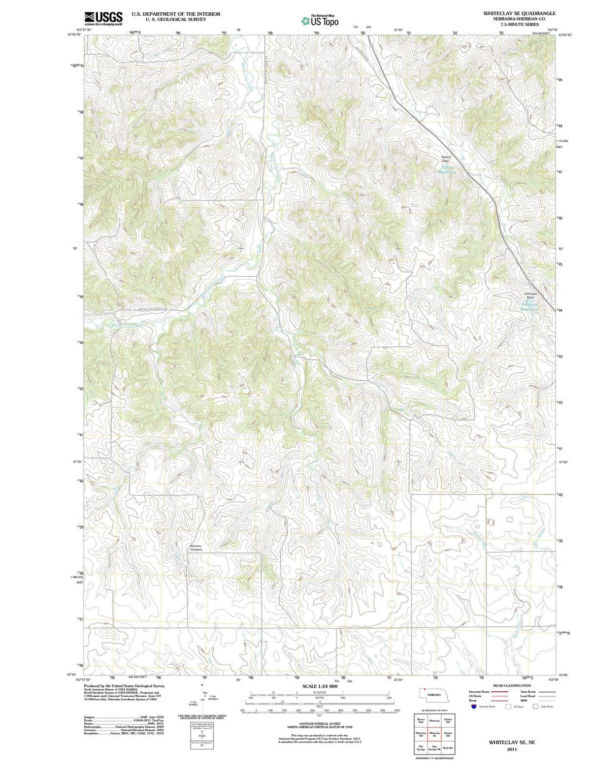2011 Whiteclay, NE - Nebraska - USGS Topographic Map