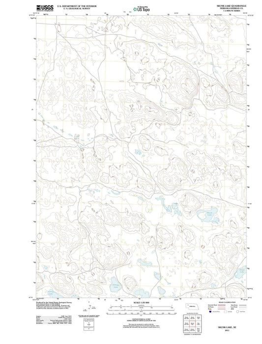 2011 Skunk Lake, NE - Nebraska - USGS Topographic Map v4