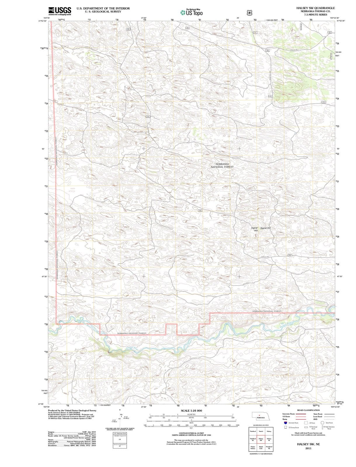 2011 Halsey, NE - Nebraska - USGS Topographic Map v3