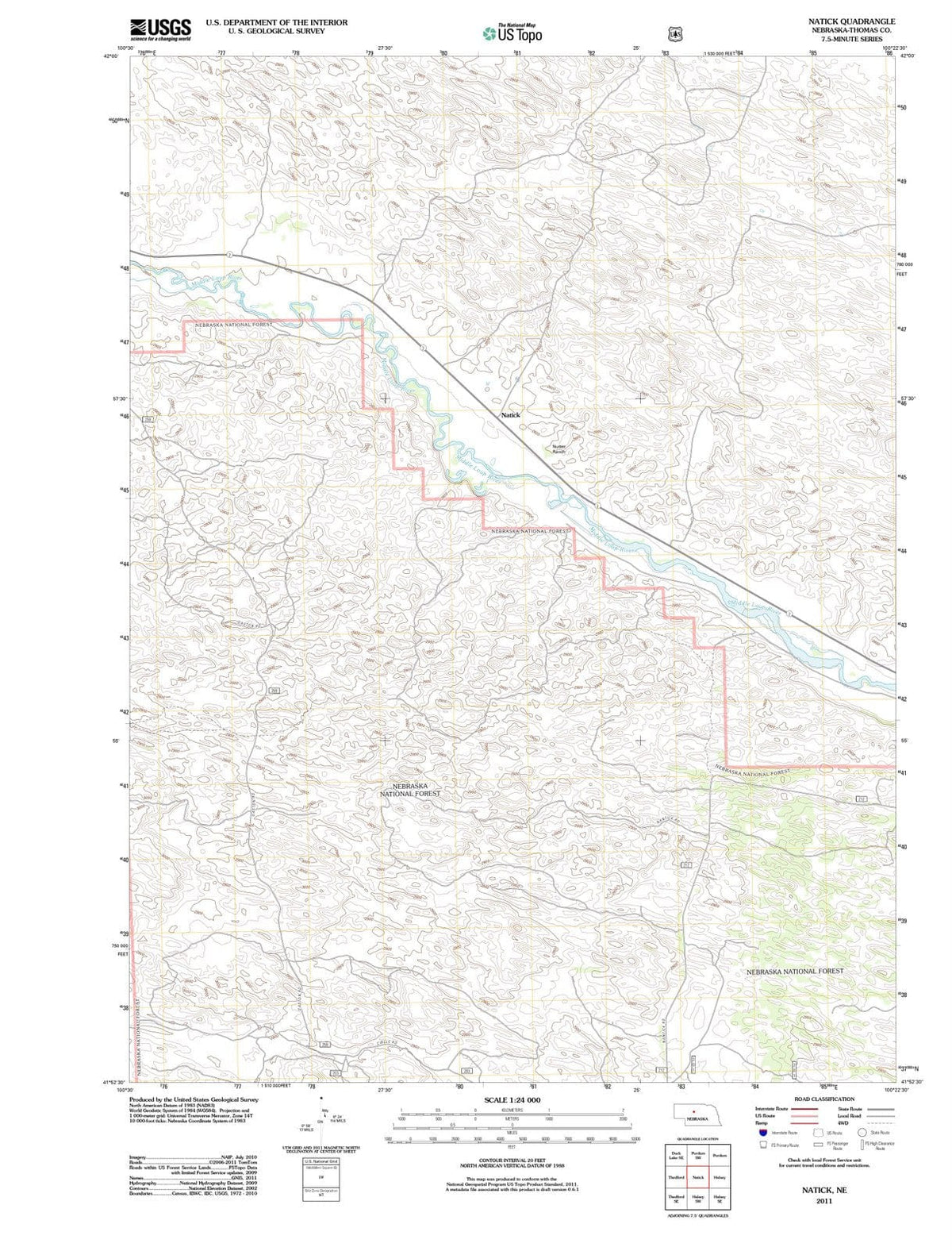2011 Natick, NE - Nebraska - USGS Topographic Map