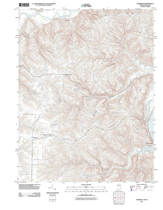 2011 Aberdeen, in - Indiana - USGS Topographic Map