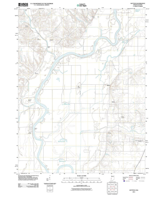 2011 Hutton, in - Indiana - USGS Topographic Map