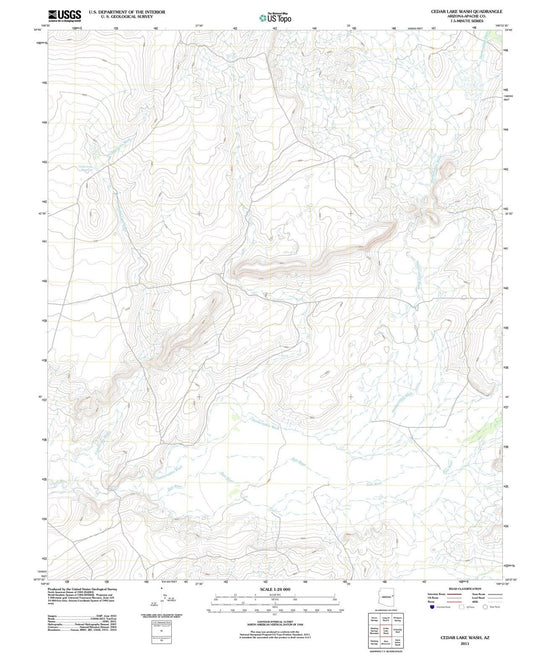 2011 Cedar Lake Wash, AZ - Arizona - USGS Topographic Map