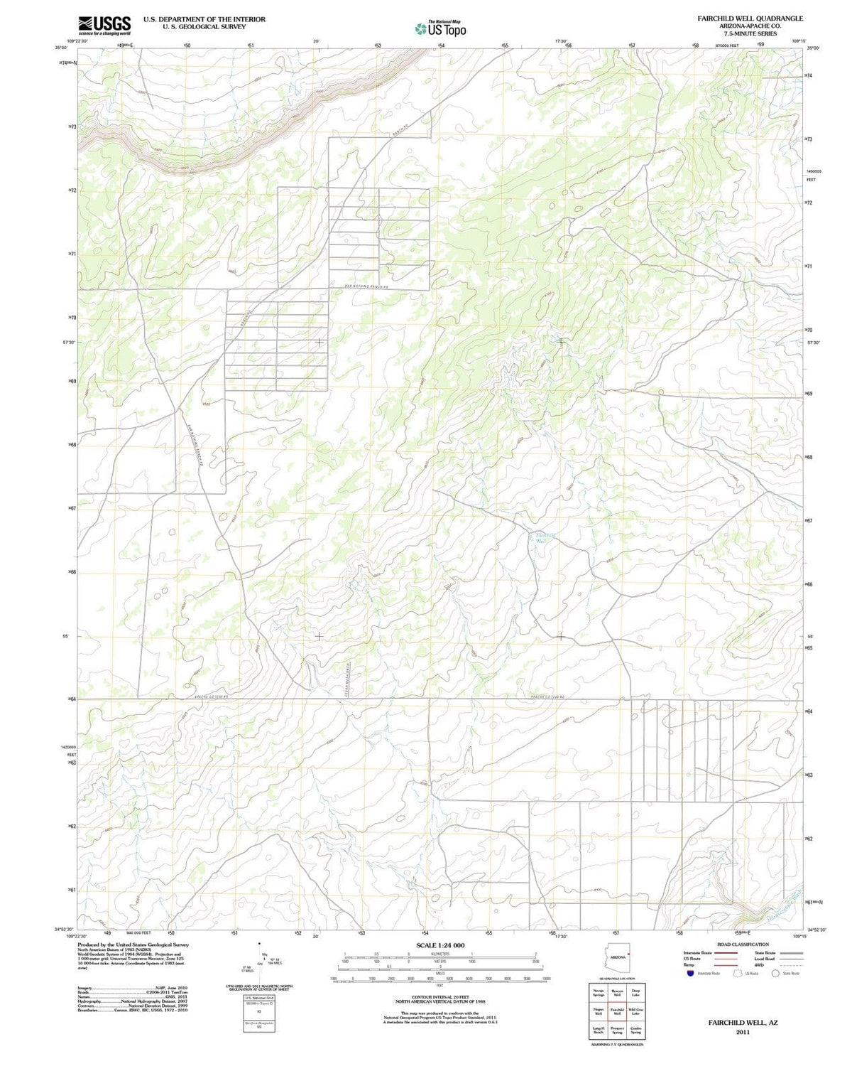 2011 Fairchild Well, AZ - Arizona - USGS Topographic Map