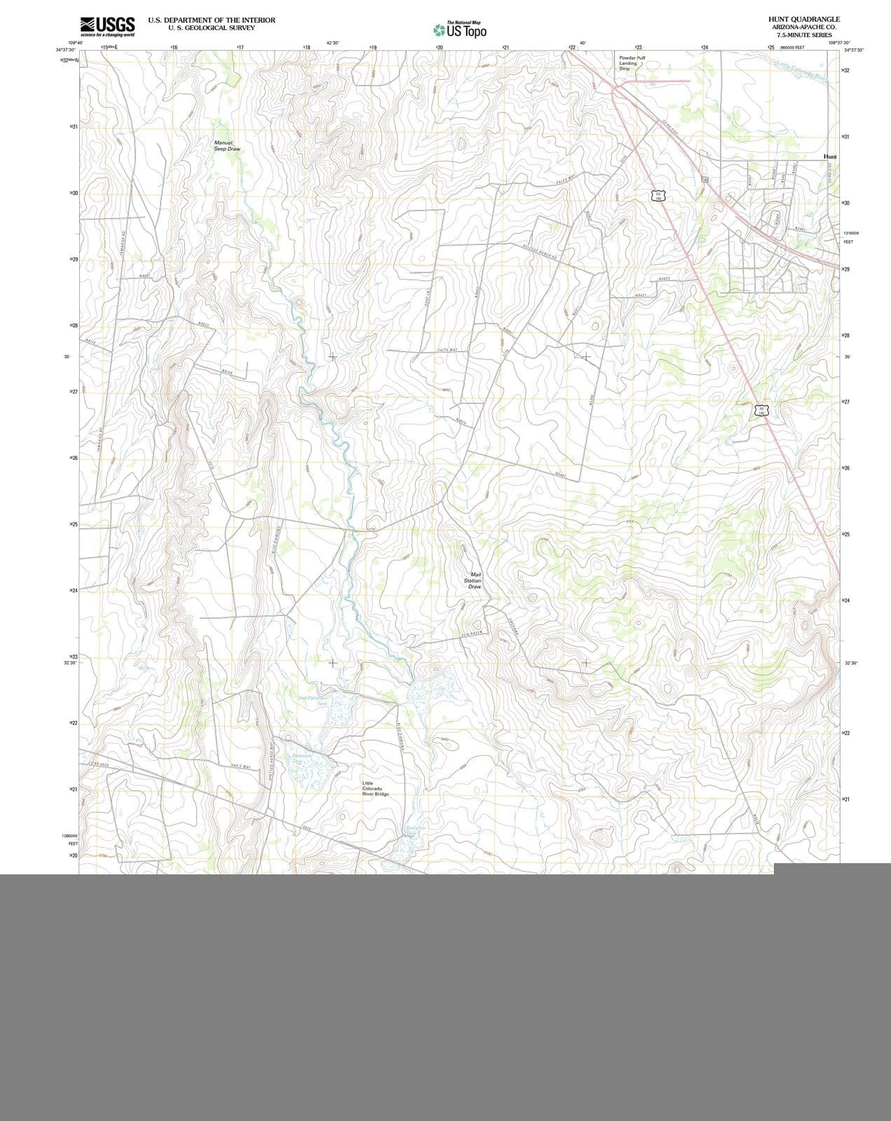 2011 Hunt, AZ - Arizona - USGS Topographic Map