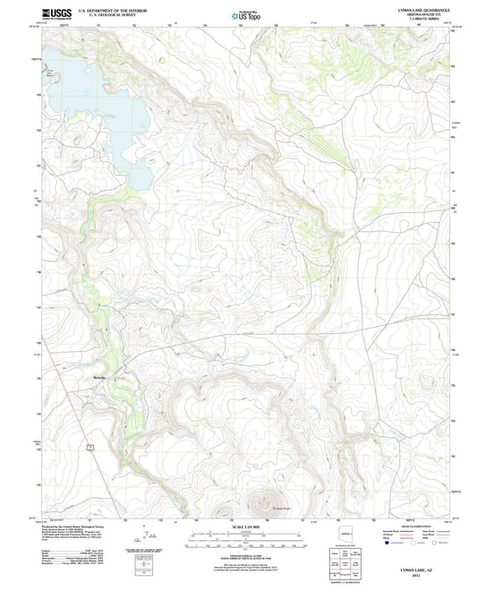 2011 Lyman Lake, AZ - Arizona - USGS Topographic Map