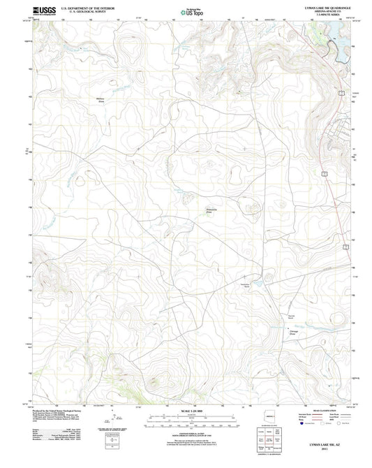 2011 Lyman Lake, AZ - Arizona - USGS Topographic Map v2