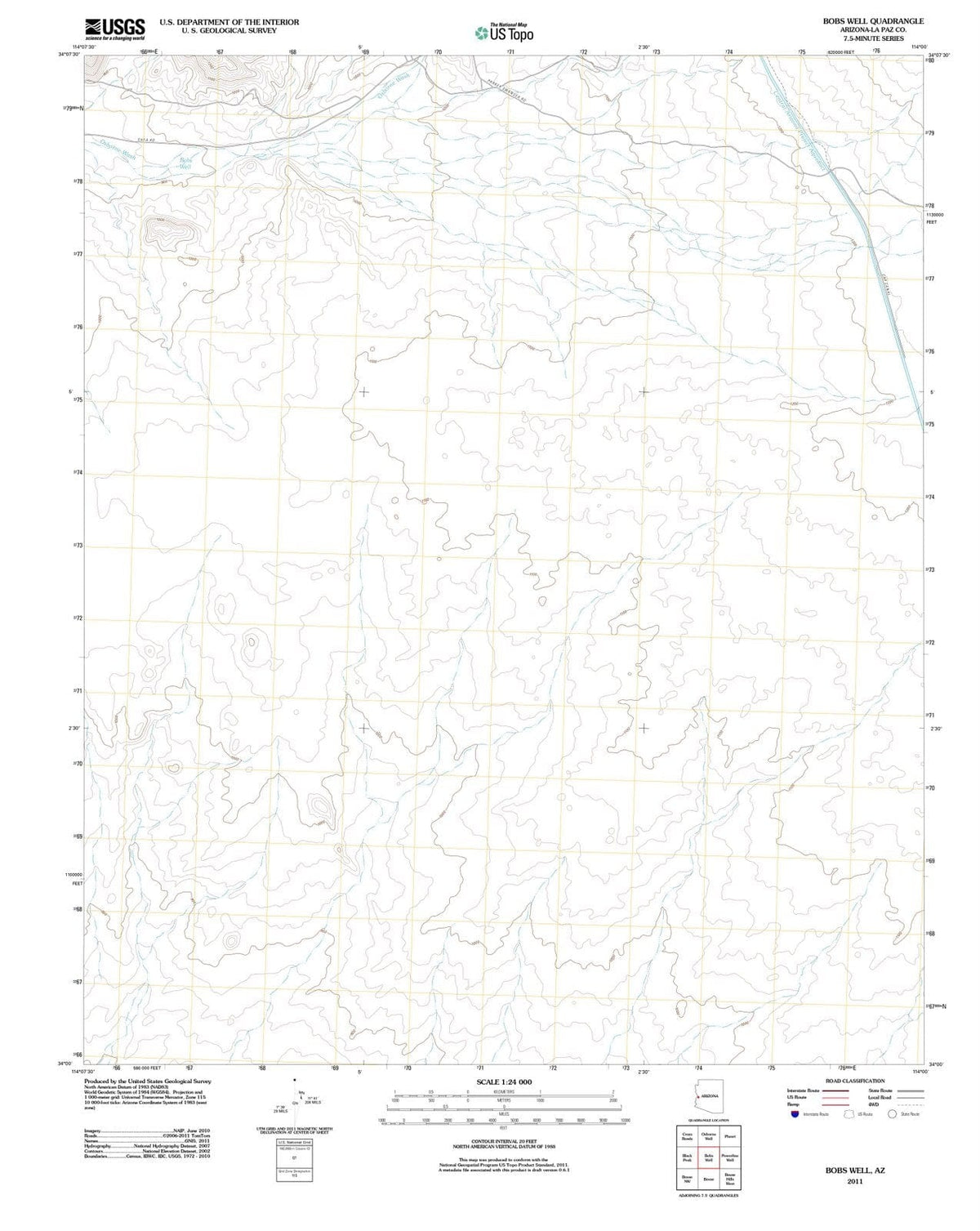 2011 Bobs Well, AZ - Arizona - USGS Topographic Map