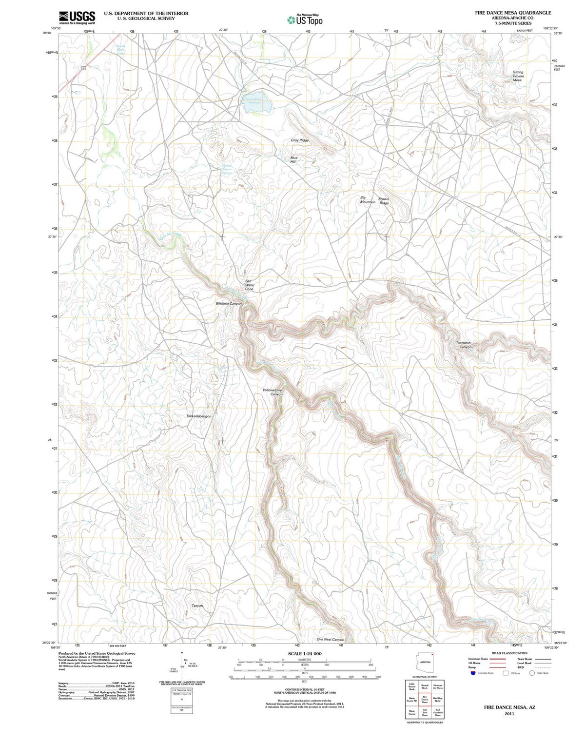 2011 Fireance Mesa, AZ - Arizona - USGS Topographic Map