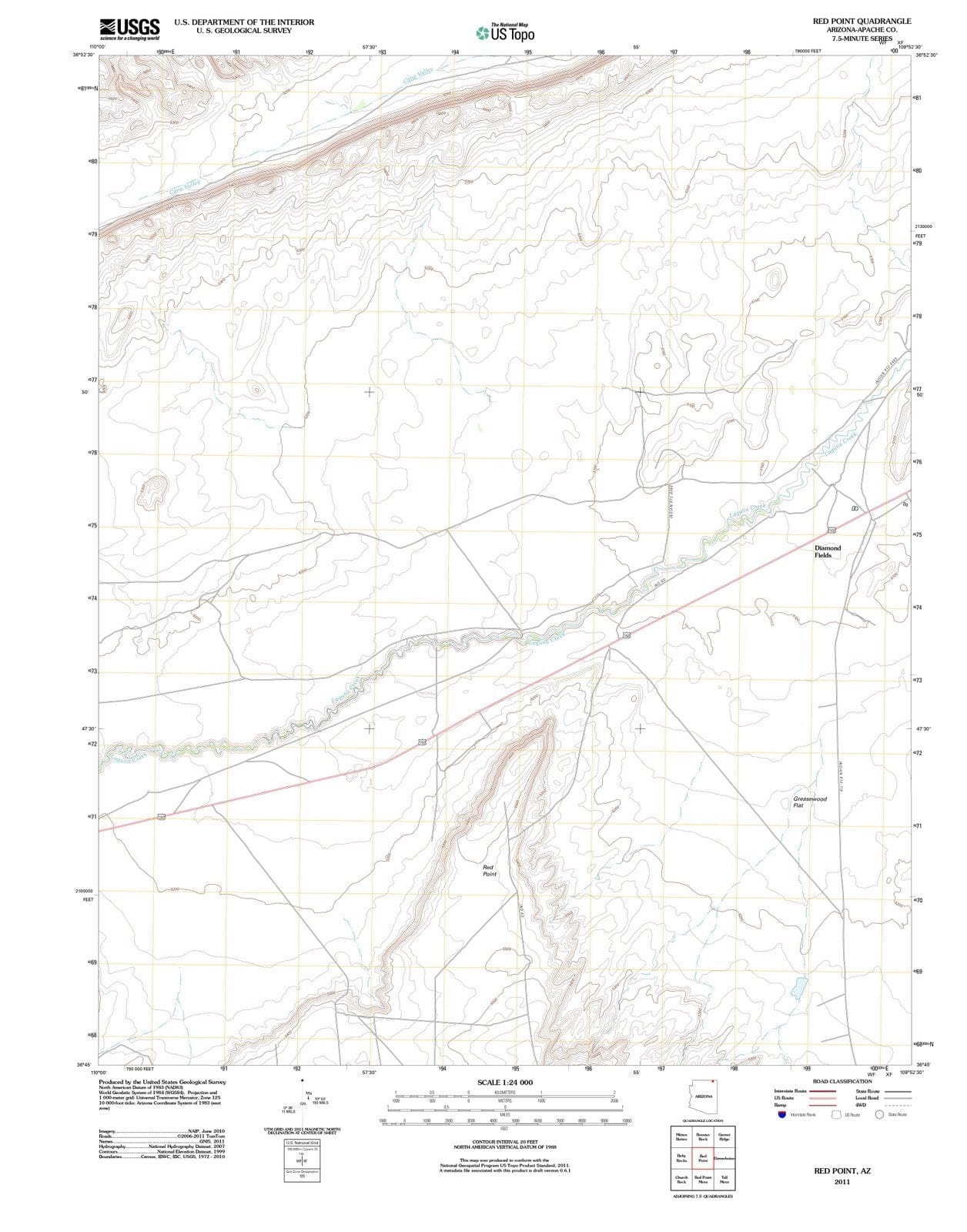 2011 Red Point, AZ - Arizona - USGS Topographic Map