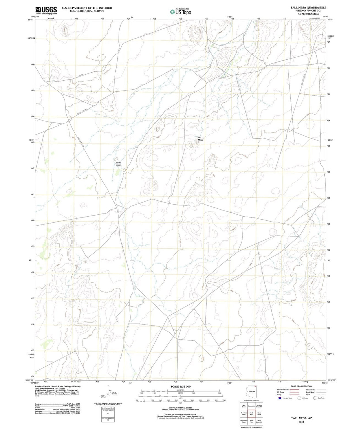 2011 Tall Mesa, AZ - Arizona - USGS Topographic Map