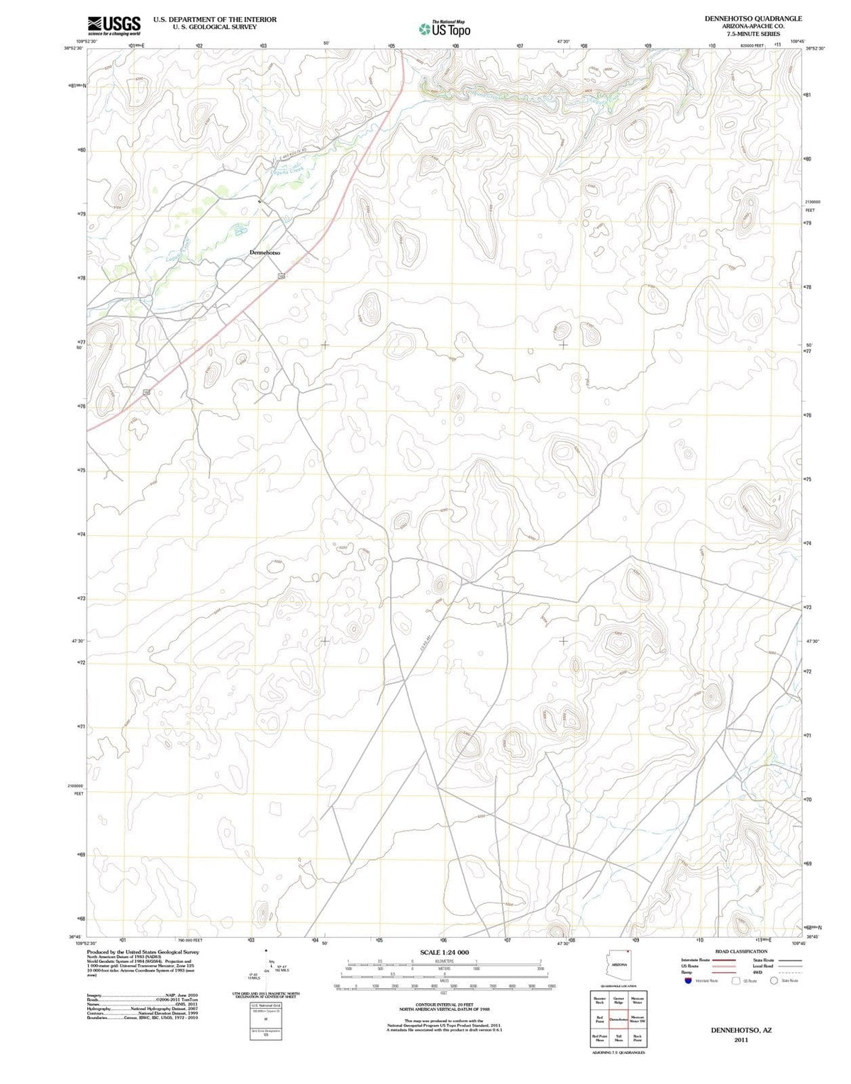 2011 Dennehotso, AZ - Arizona - USGS Topographic Map