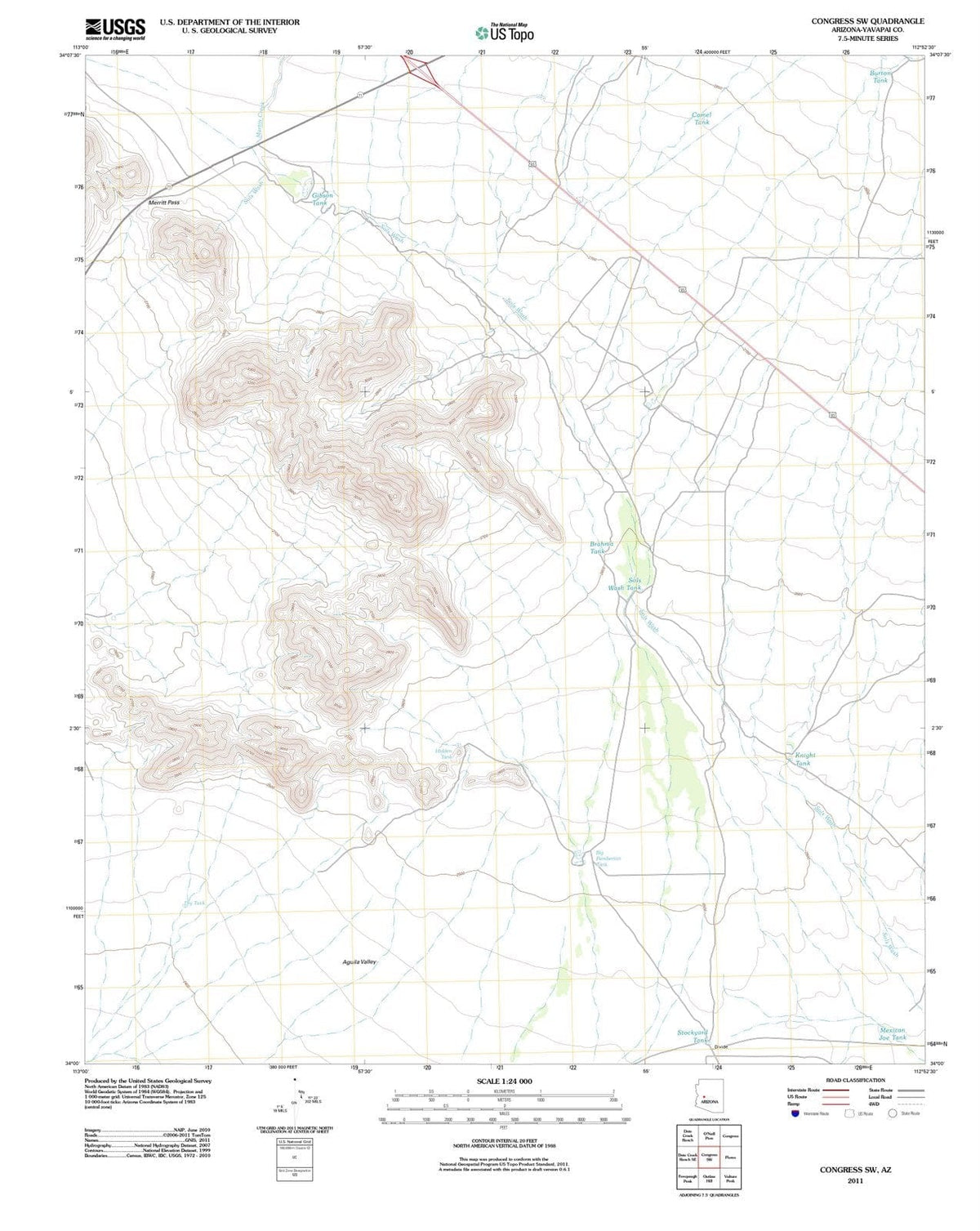 2011 Congress, AZ - Arizona - USGS Topographic Map