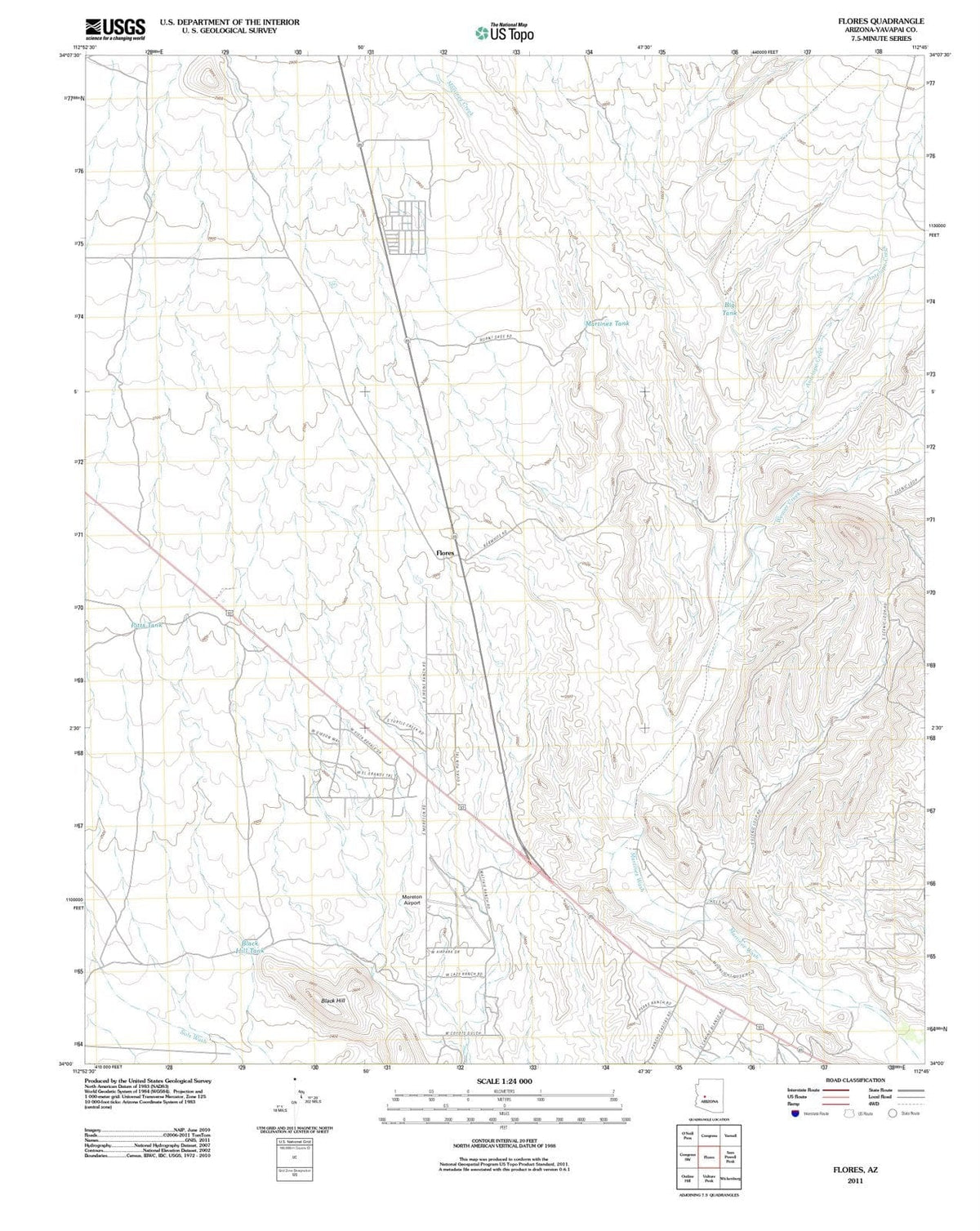 2011 Flores, AZ - Arizona - USGS Topographic Map