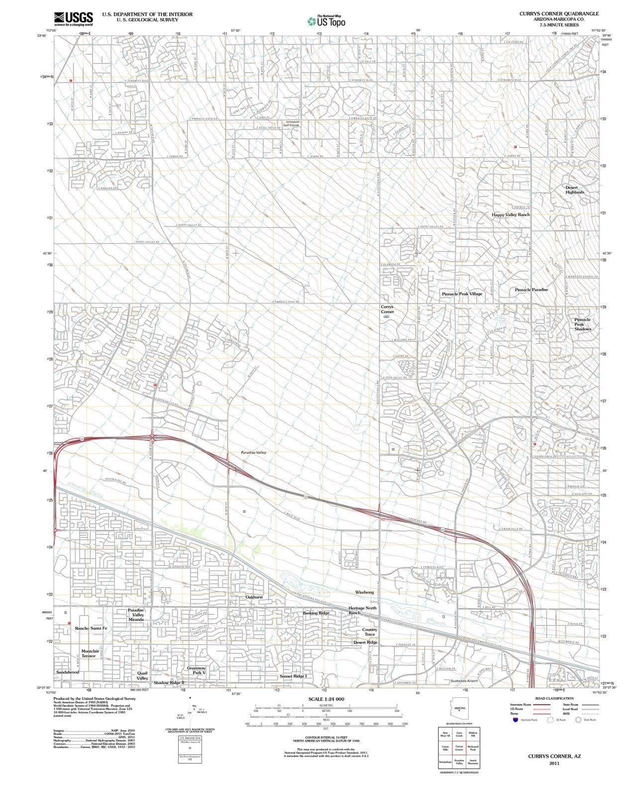 2011 Currys Corner, AZ - Arizona - USGS Topographic Map