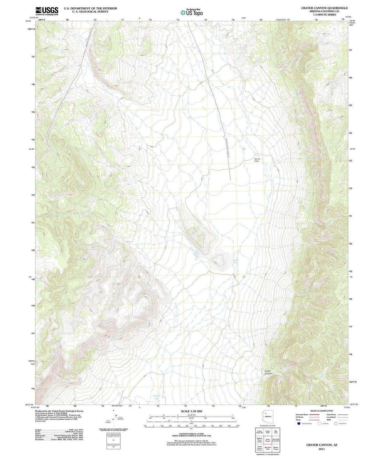 2011 Crater Canyon, AZ - Arizona - USGS Topographic Map