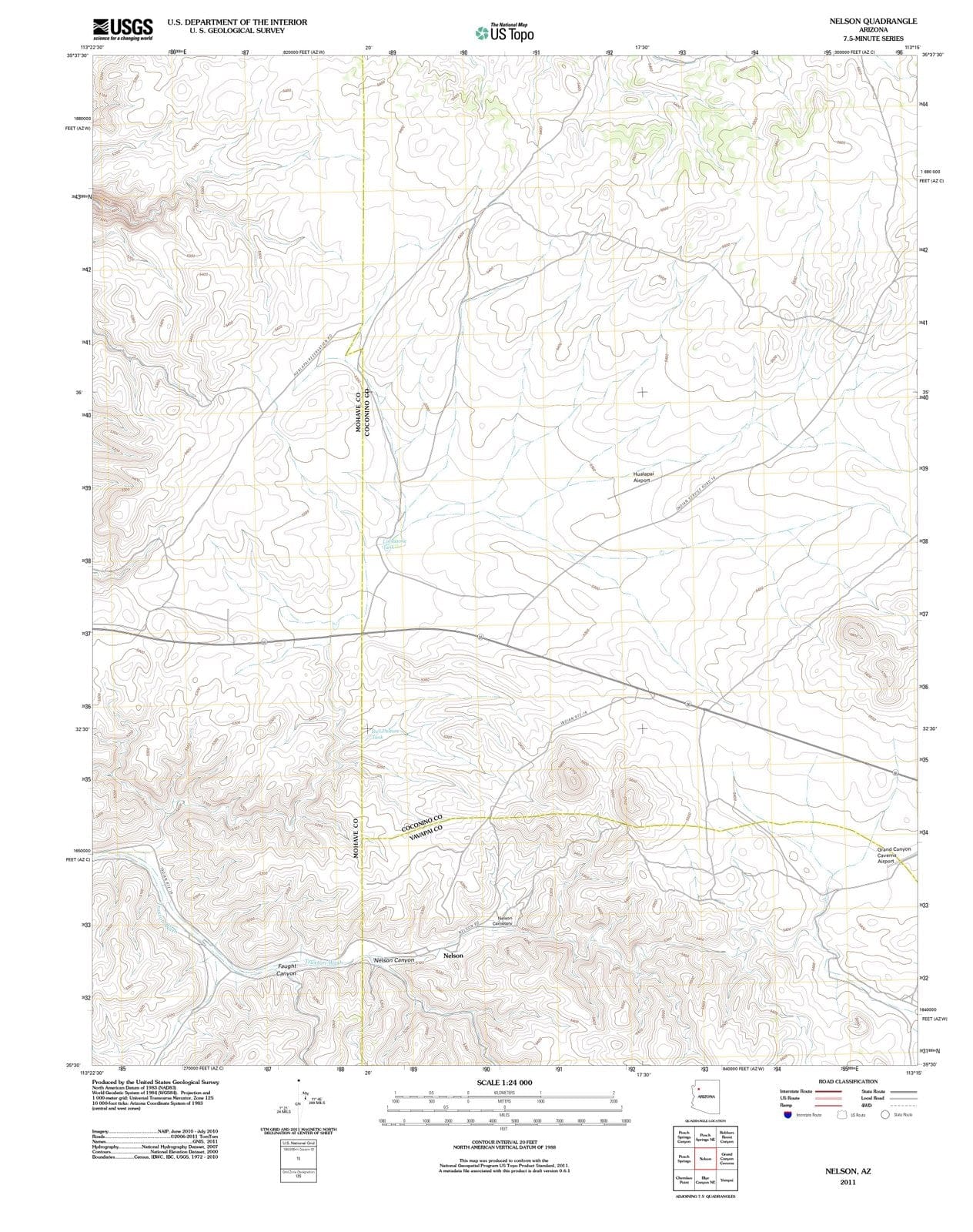 2011 Nelson, AZ - Arizona - USGS Topographic Map