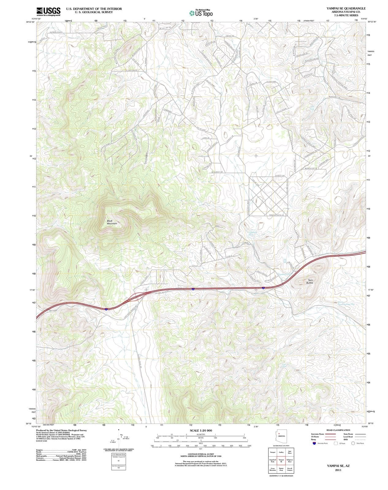 2011 Yampai, AZ - Arizona - USGS Topographic Map v2