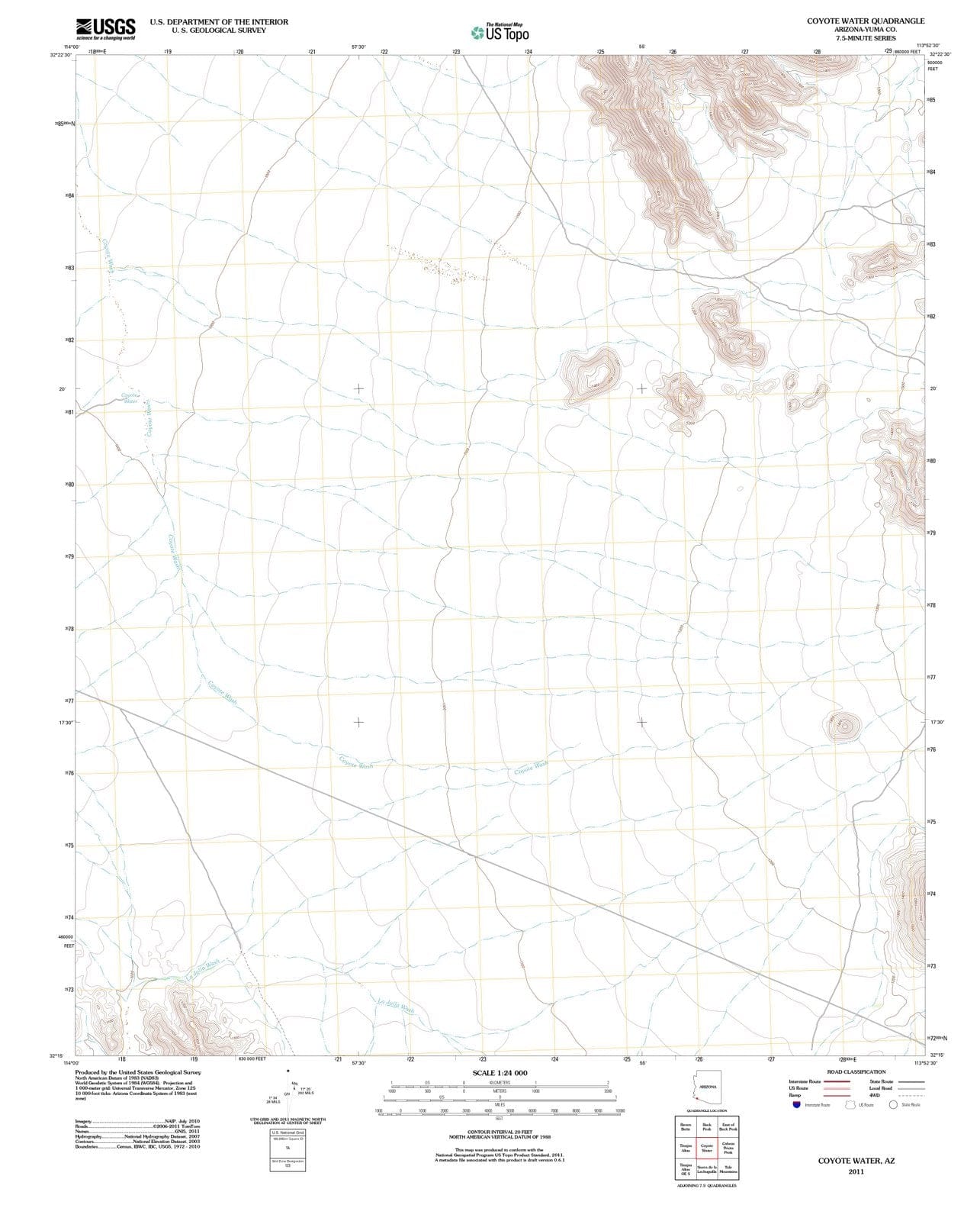 2011 Coyote Water, AZ - Arizona - USGS Topographic Map