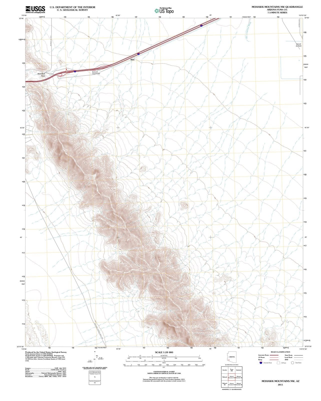 2011 Mohawk Mountains, AZ - Arizona - USGS Topographic Map