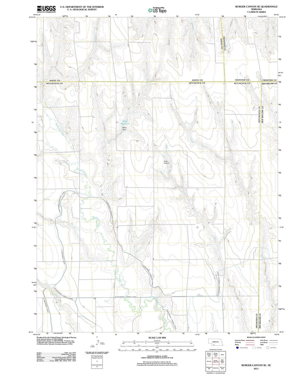 2011 Burger Canyon, NE - Nebraska - USGS Topographic Map