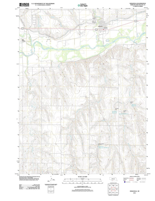 2011 Indianola, NE - Nebraska - USGS Topographic Map
