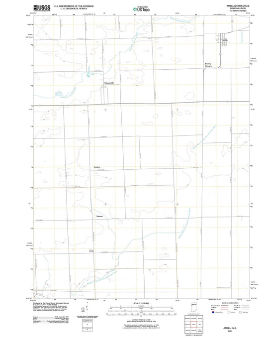 2011 Ambia, in - Indiana - USGS Topographic Map