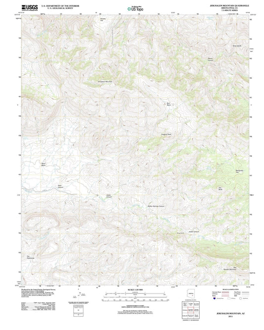 2011 Jerusalem Mountain, AZ - Arizona - USGS Topographic Map