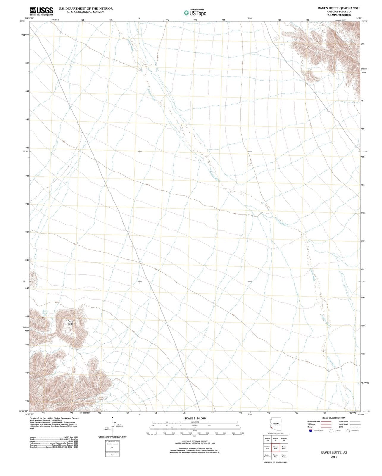 2011 Raven Butte, AZ - Arizona - USGS Topographic Map