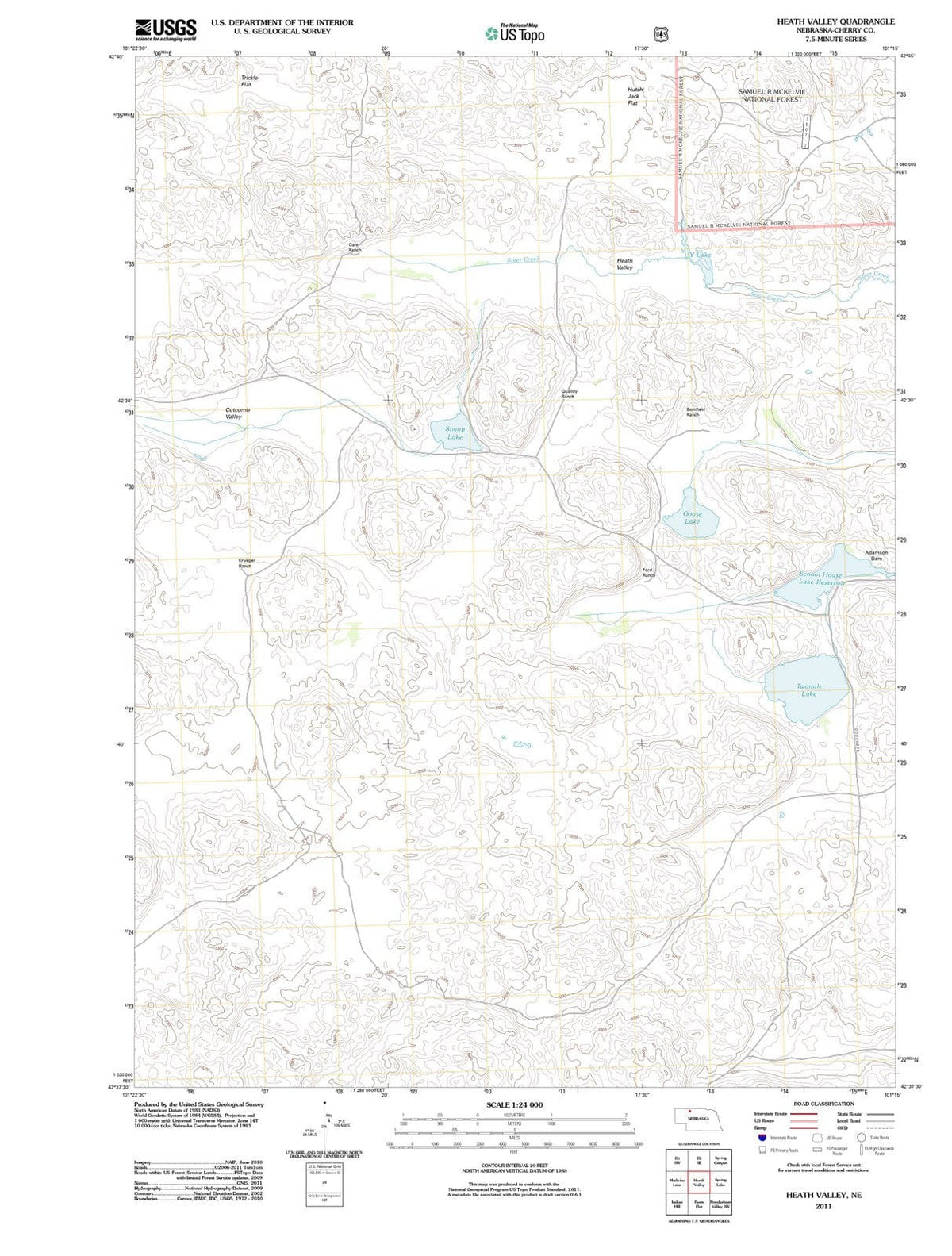 2011 Heath Valley, NE - Nebraska - USGS Topographic Map