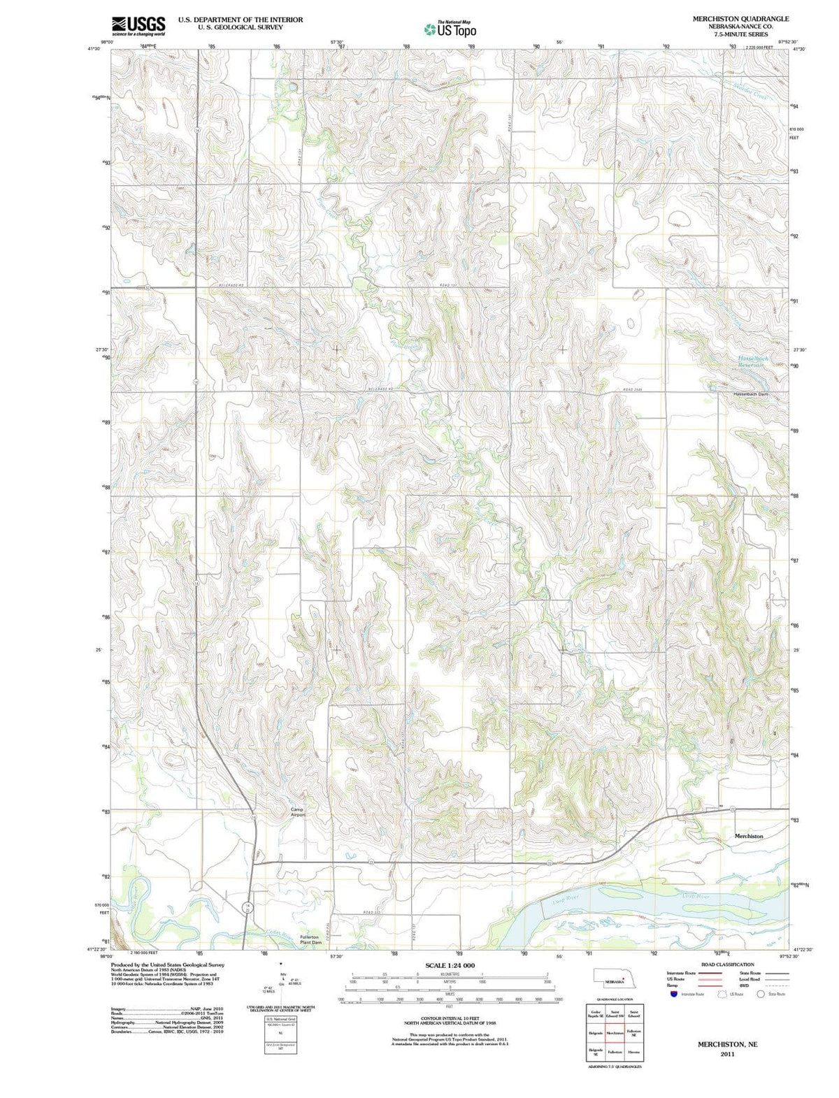 2011 Merchiston, NE - Nebraska - USGS Topographic Map
