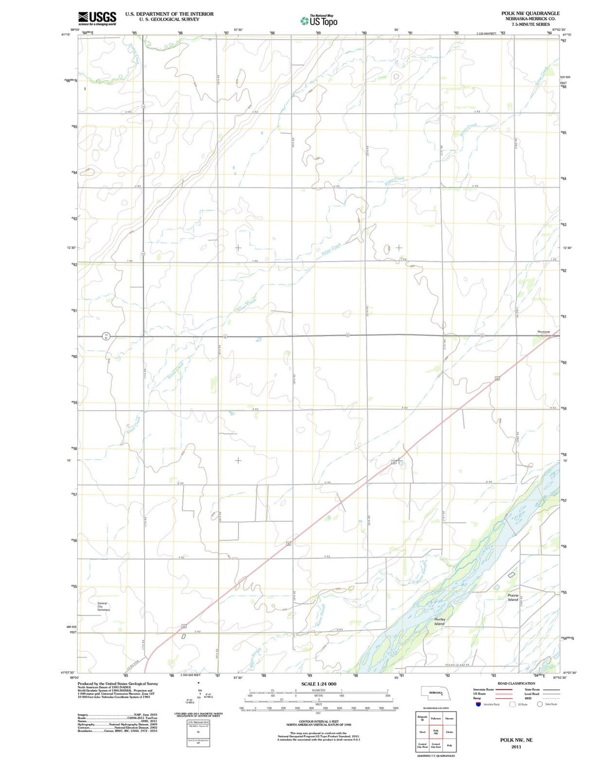 2011 Polk, NE - Nebraska - USGS Topographic Map