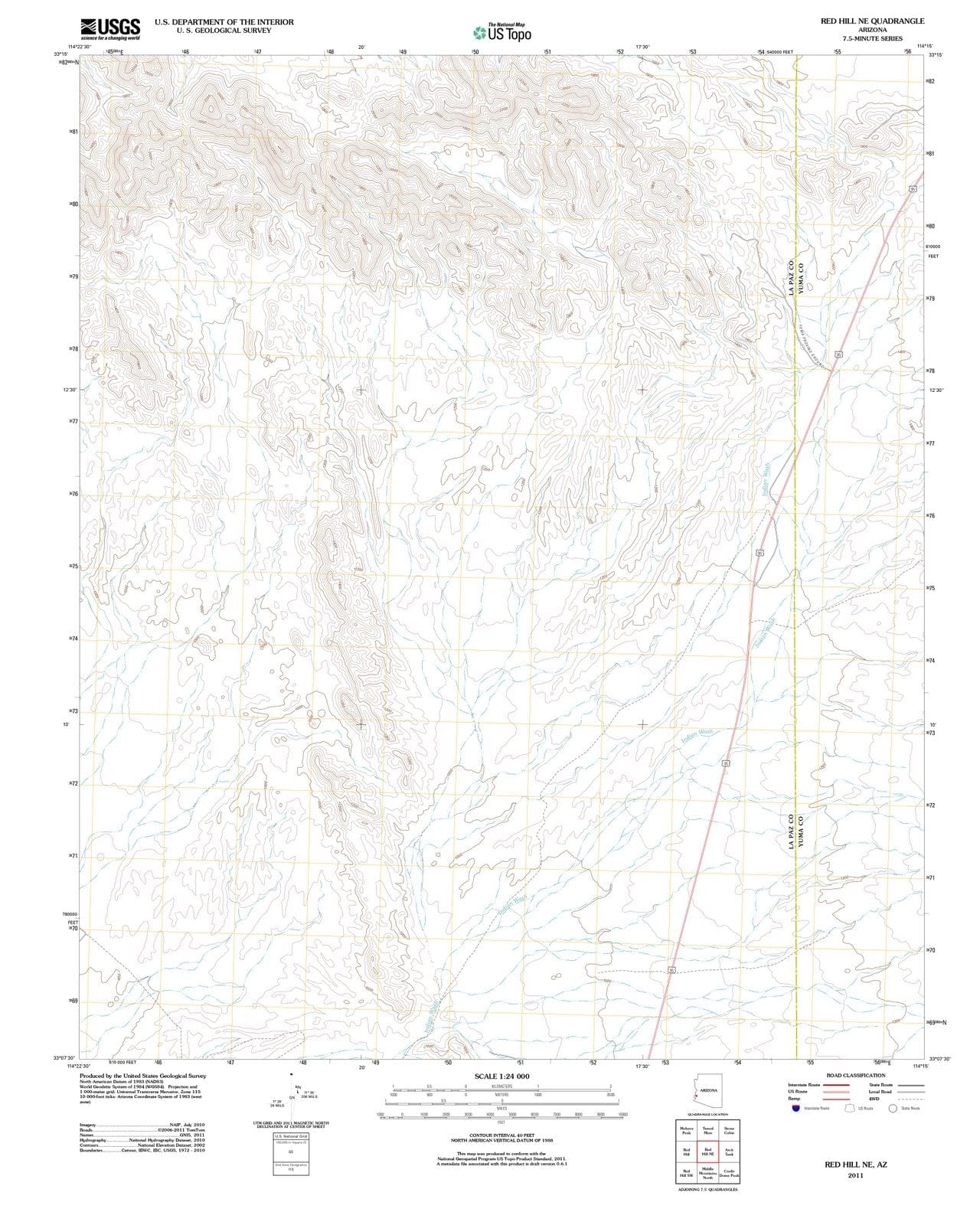 2011 Red Hill, AZ - Arizona - USGS Topographic Map