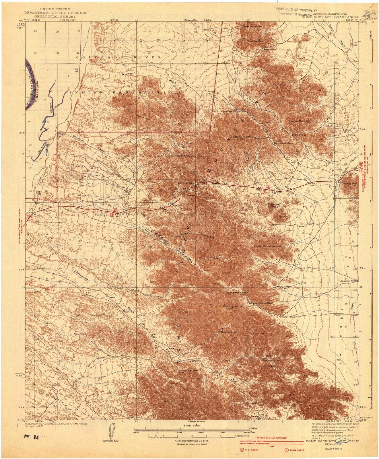 1940 Dome Rock MTS, AZ - Arizona - USGS Topographic Map