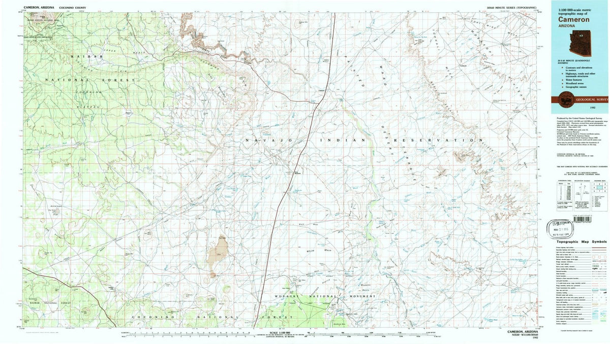 1982 Cameron, AZ - Arizona - USGS Topographic Map