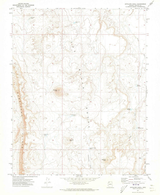 1971 Antelope Knoll, AZ - Arizona - USGS Topographic Map