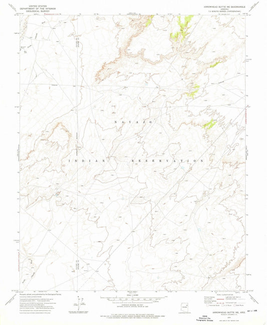 1972 Arrowhead Butte, AZ - Arizona - USGS Topographic Map