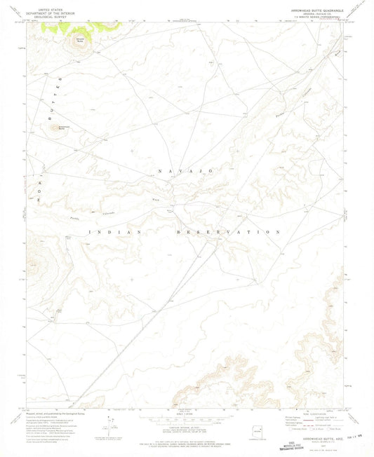 1972 Arrowhead Butte, AZ - Arizona - USGS Topographic Map v2