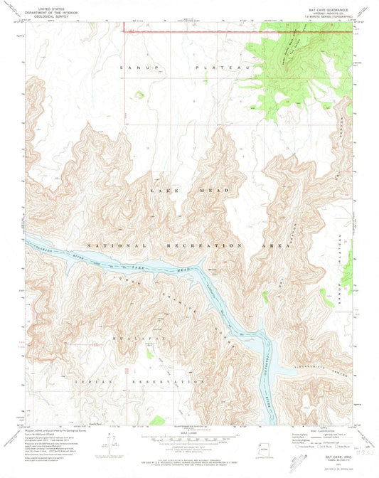 1971 Bat Cave, AZ - Arizona - USGS Topographic Map