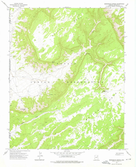 1972 Beeshsikad Spring, AZ - Arizona - USGS Topographic Map