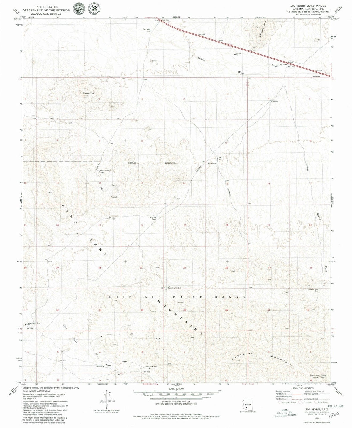 1979 Big Horn, AZ - Arizona - USGS Topographic Map