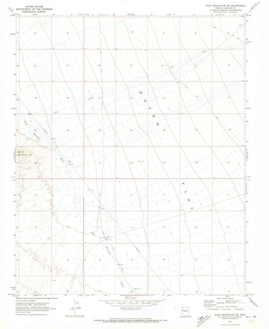 1970 Buck Mountains, AZ - Arizona - USGS Topographic Map