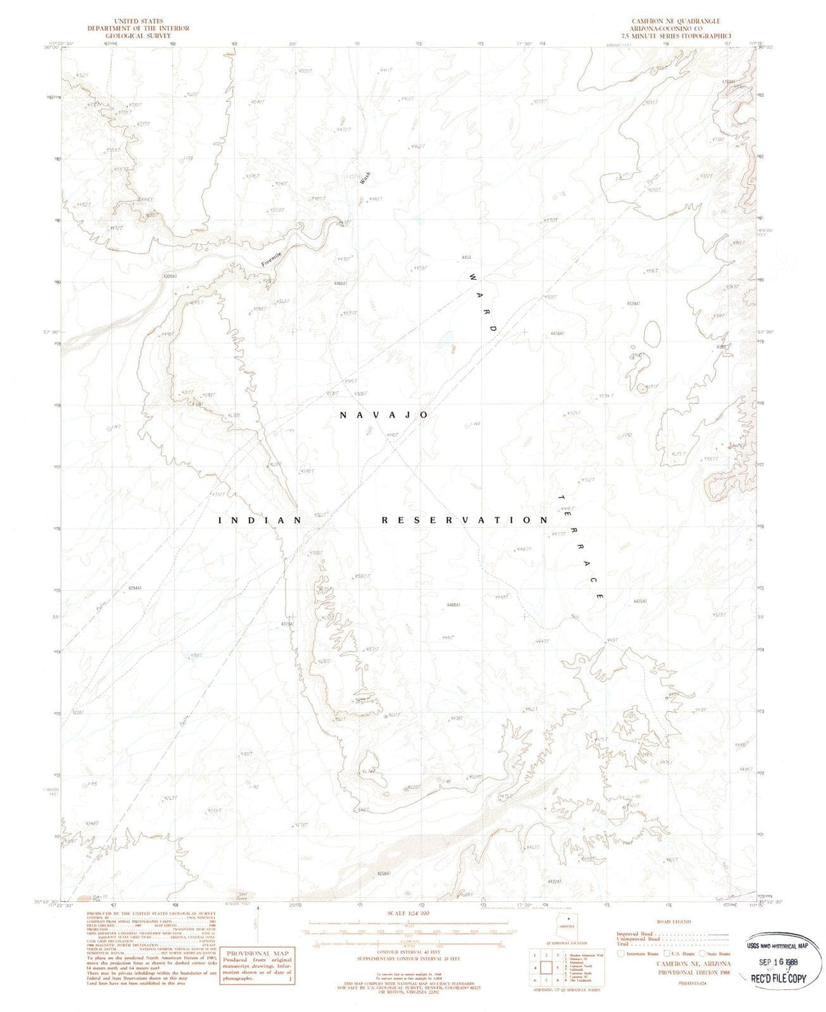 1988 Cameron, AZ - Arizona - USGS Topographic Map
